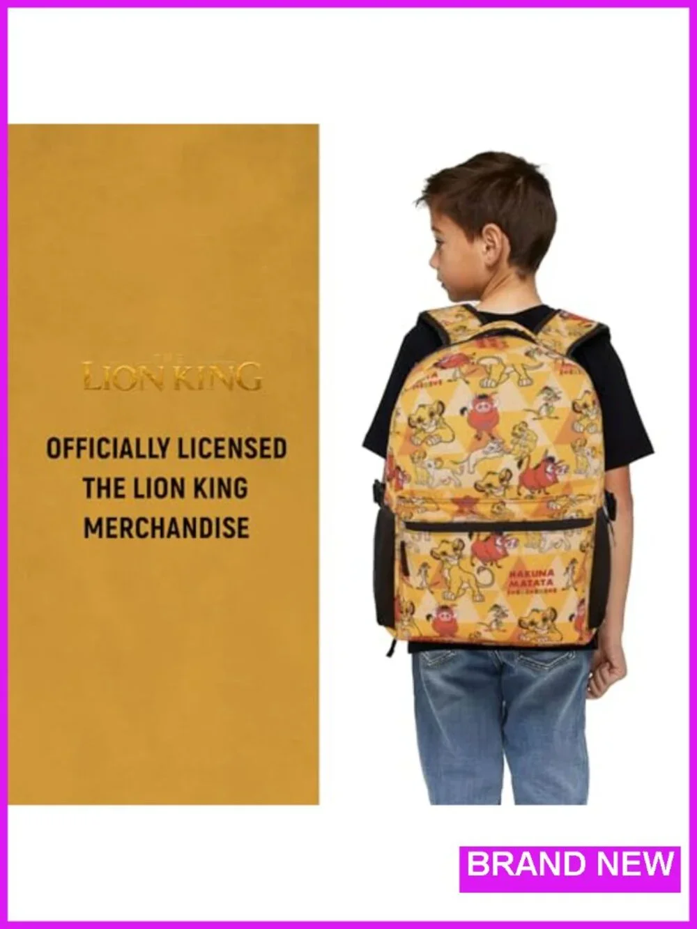 Disney Lion King Kids Backpack - School Bag with Simba Print